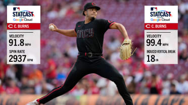 Métricas de ponches de Chase Burns contra los Marlins