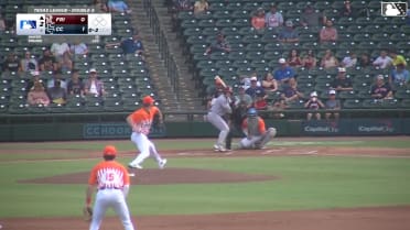 Malcolm Moore homers (4) on a fly ball to right field.