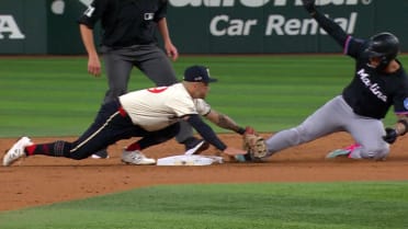 Agustín Ramírez ruled safe at second after review