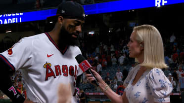 Jo Adell habla de la victoria de los Angelinos