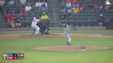 Anthony Huezo doubles (11) on a line drive to right fielder Roni Cabrera. Hector Salas scores. Carlos Cauro out at home on the throw, right fielder Roni Cabrera to second baseman Stone Russell to catcher Hyungchan Um.