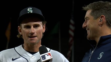 Colt Emerson on his first Major League hit