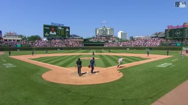 Baseball GIFs on X: Position player Tucker Barnhart backs up after tossing  a slow pitch to Ronald Acuña Jr.  / X