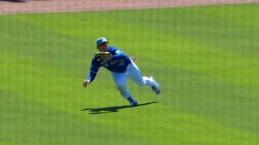 Daulton Varsho's nice sliding grab