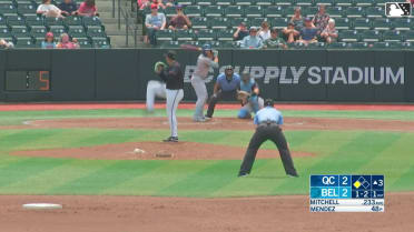 Blake Mitchell singles on a fly ball to center fielder Wilfredo Lara. Erick Torres scores.