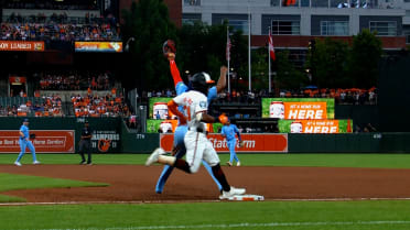 Cedric Mullins called safe at first after review 