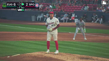 Lisbel Diaz doubles (16) on a sharp line drive to center fielder Roldy Brito. Jhonny Level scores.