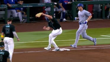 Corey Seager ruled safe at first after review