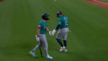 Josh Naylor scores on double play