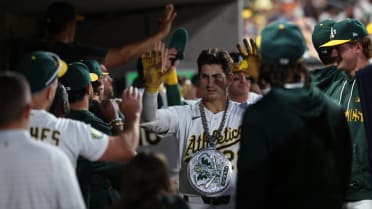Athletics rally for six runs in the 3rd
