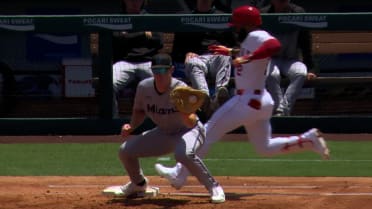 Otto Lopez throws out Luis Rengifo after a review 