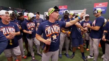 Joe Espada's clubhouse speech after clinching AL West