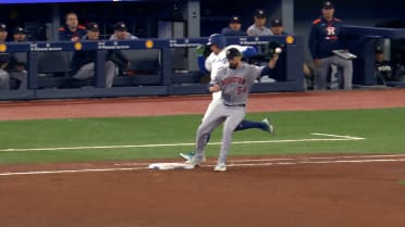 Astros complete double play after a review
