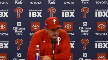 Rob Thomson speaks on the Phillies' 13-7 win