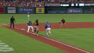 Fernando Tatis Jr. out at 3rd after review