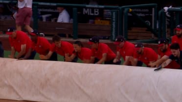 Tarp comes on at Nationals Park
