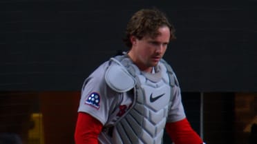 Adley Rutschman nabs Elias Díaz at first after strikeout