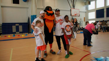 Coulombe and Heasley visit Oak Park School