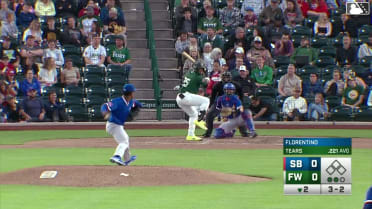 Kavares Tears homers (8) on a fly ball to right center field.