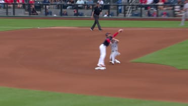 CJ Abrams makes throw for forceout, call confirmed