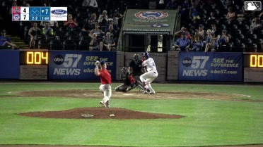 Angel Cepeda homers (11) on a fly ball to right center field.