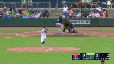 Héctor Rodríguez homers (17) on a fly ball to right field.