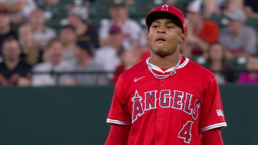 Christian Moore's first big league putout 