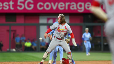 Brendan Donovan is safe at second after review