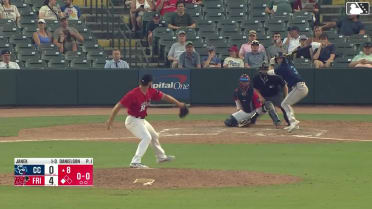 Walker Janek singles on a line drive to center fielder Dylan Dreiling. Yamal Encarnacion scores.