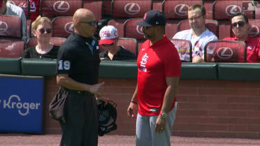 On-field delay in the 5th inning