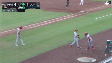 Chase Heath's first professional home run