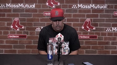 Alex Cora discusses Red Sox's 12-9 win over the A's