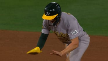 Zack Gelof steals second