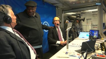 Dusty Baker visits Mets' booth