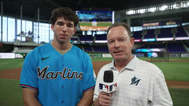 Jacob Lombard al ser reclutado por los Marlins