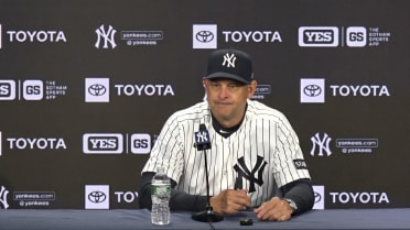 Aaron Boone discusses Judge, Rice in home opener win