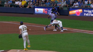 Brandon Sproat picks off Marcus Semien after review