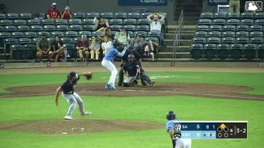 Lazaro Montes singles on a ground ball to first baseman Braedon Karpathios. Hunter Fitz-Gerald scores.