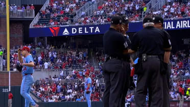 Austin Riley's home run is ruled foul after review
