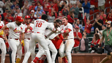 Alec Burleson's fourth hit is a WALK-OFF HOMER!