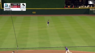 Cole Carrigg throws out runner at home