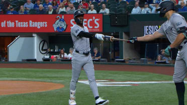 Jazz Chisholm Jr. has trouble removing donut