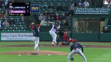 Abimelec Ortiz doubles (10) on a sharp line drive to left fielder Christian Cairo. Yohandy Morales scores.