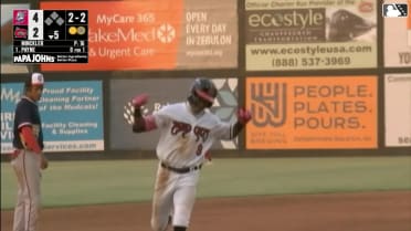 Braylon Payne slugs his sixth homer of the year
