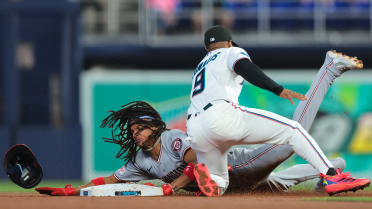 Joe Mack nabs CJ Abrams at second base after review