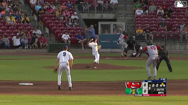 Kavares Tears doubles (7) on a sharp line drive to right fielder Yasser Mercedes. Alex McCoy scores.