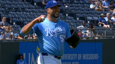 Carlos Estévez gets the second out of the inning