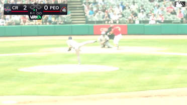 Jesús Báez homers (6) on a fly ball to left center field.
