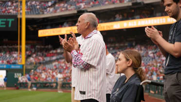 Sarah Langs honored by Phillies on Lou Gehrig Day
