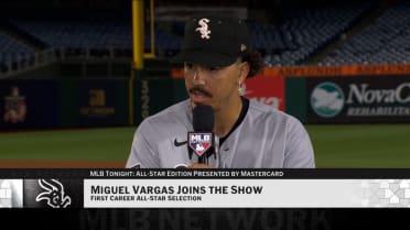 Miguel Vargas on his home run in the All-Star Game